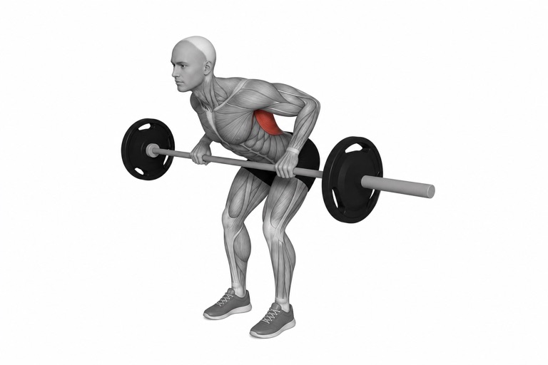 bent over row barbell